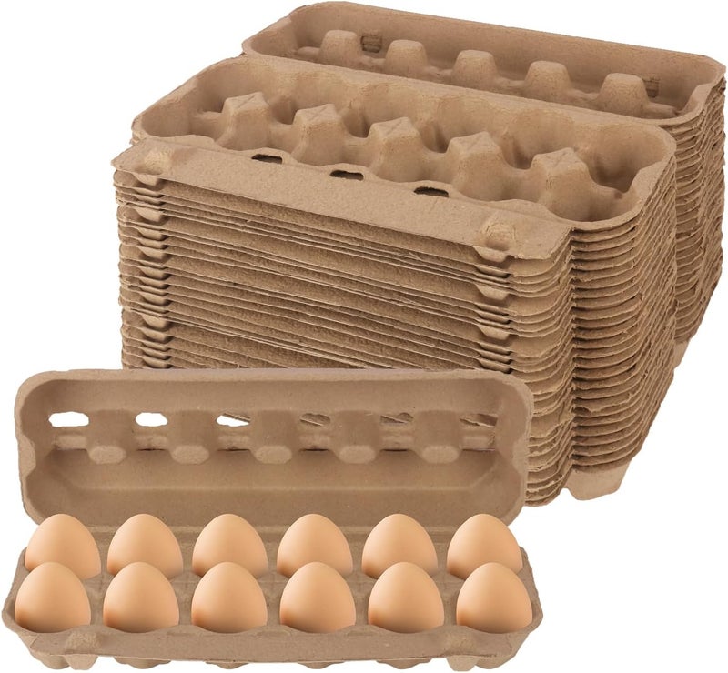 IHDYPPEW 25 Pack Egg Cartons Bulk, Cardboard Egg Crates for Secure Eggs Storage, Egg Cartons Bulk for Fresh Eggs - Perfect for 12 Count (1 Dozen) Large Eggs - Image 1